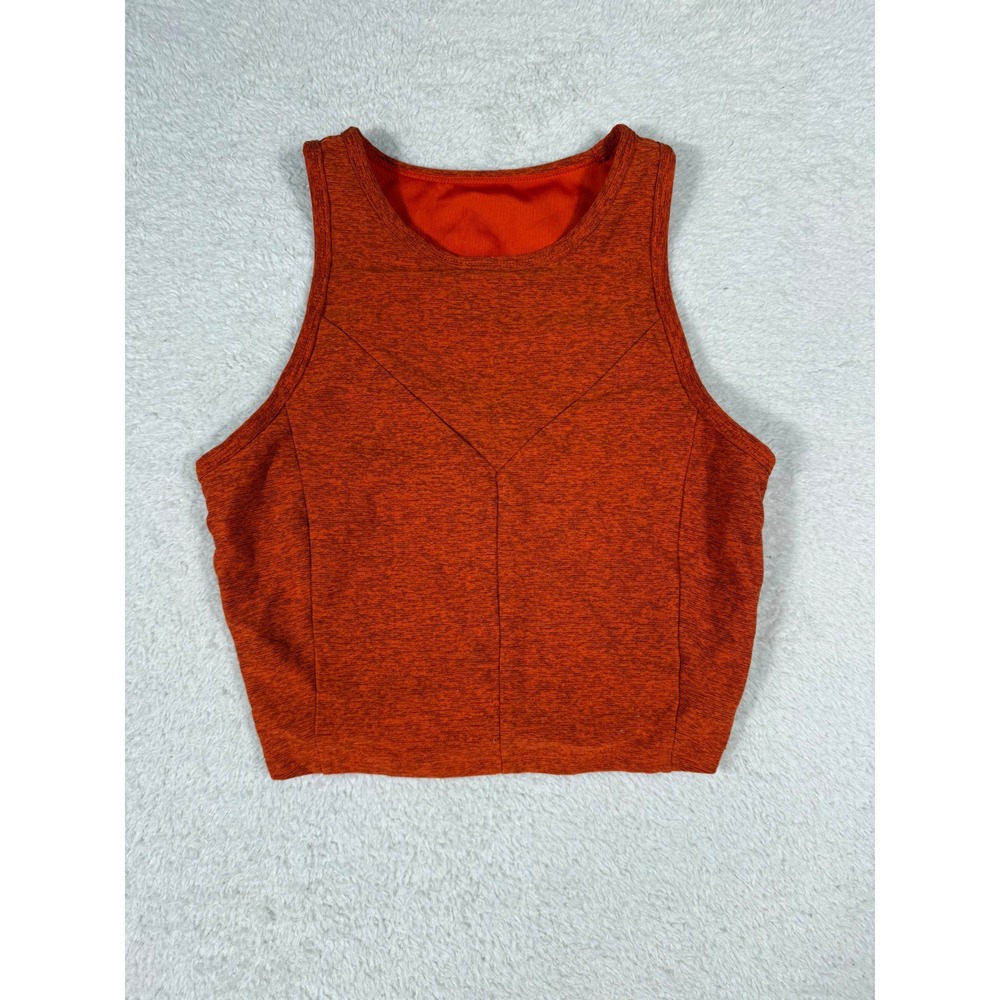JoyLab Activewear Crop Top Womens XS Orange Excellent Space Dye Racerback Tank‎